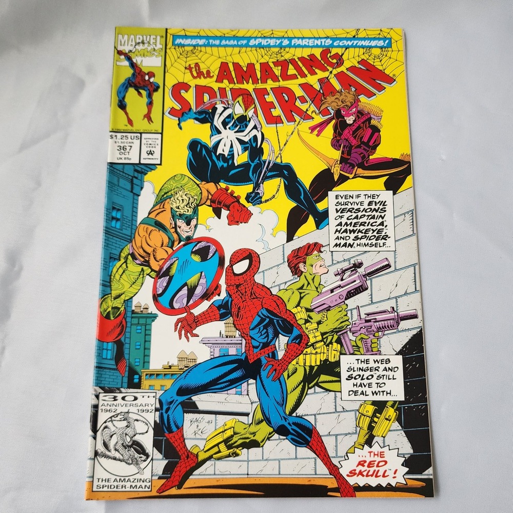 Amazing Spider-Man #367 Comic Book October 1992 Marvel 30th Anniversary Rare B&B